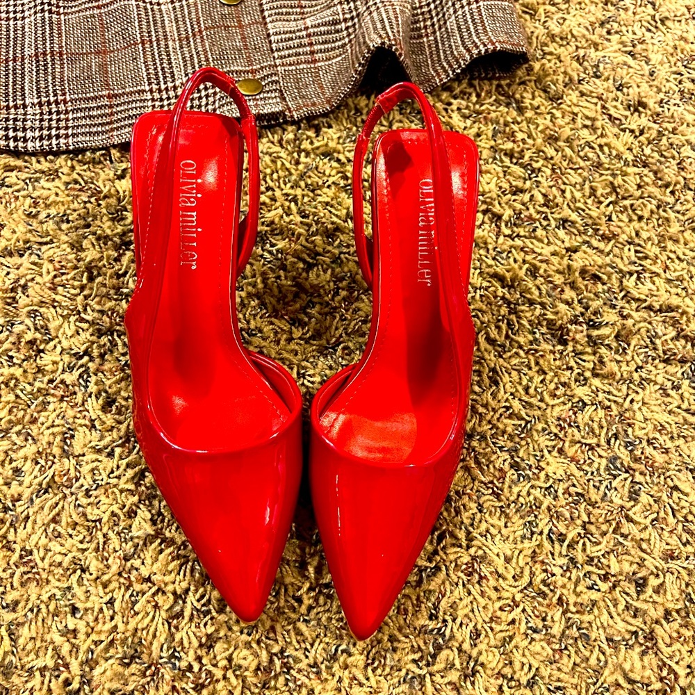 NIB red slingbacks - brand new -reasonable offers welcome